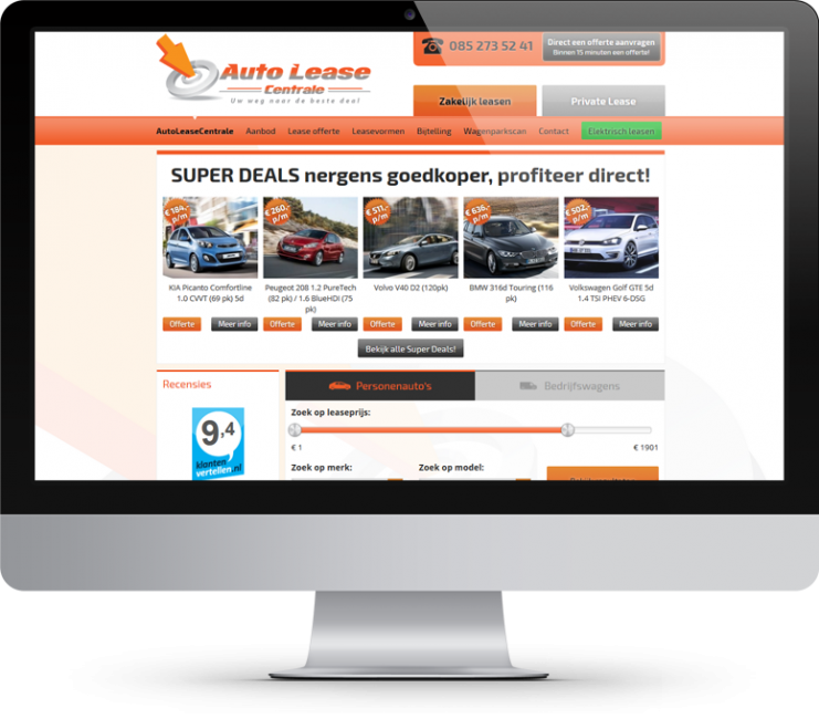 responsive website AutoLeaseCentrale1