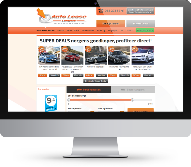 responsive website AutoLeaseCentrale1