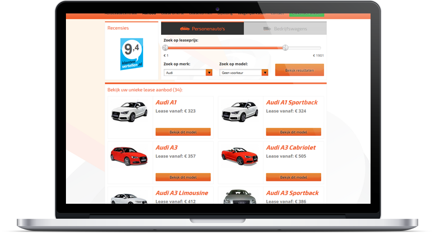 responsive website AutoLeaseCentrale2