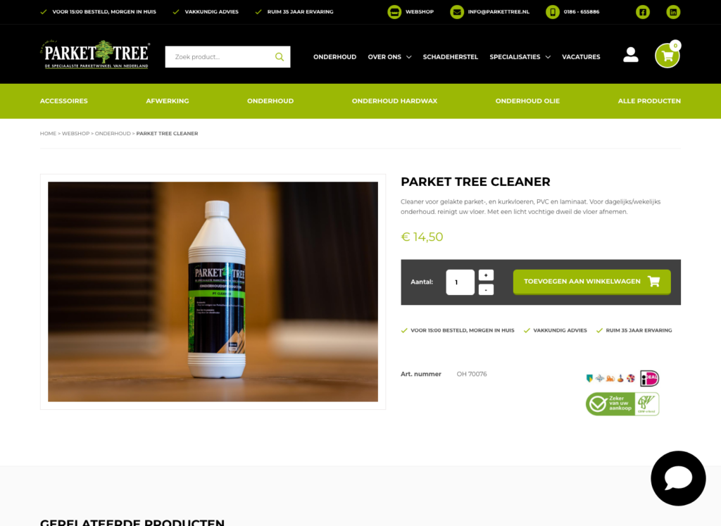 Parket Tree – productpagina cleaner