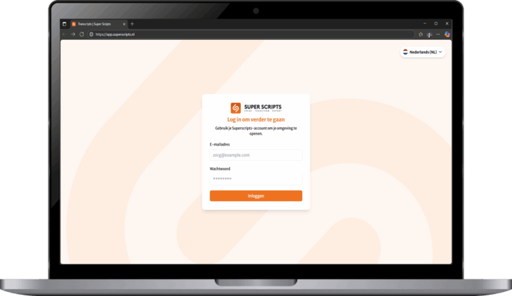 Een website die de toepassing uitlegt